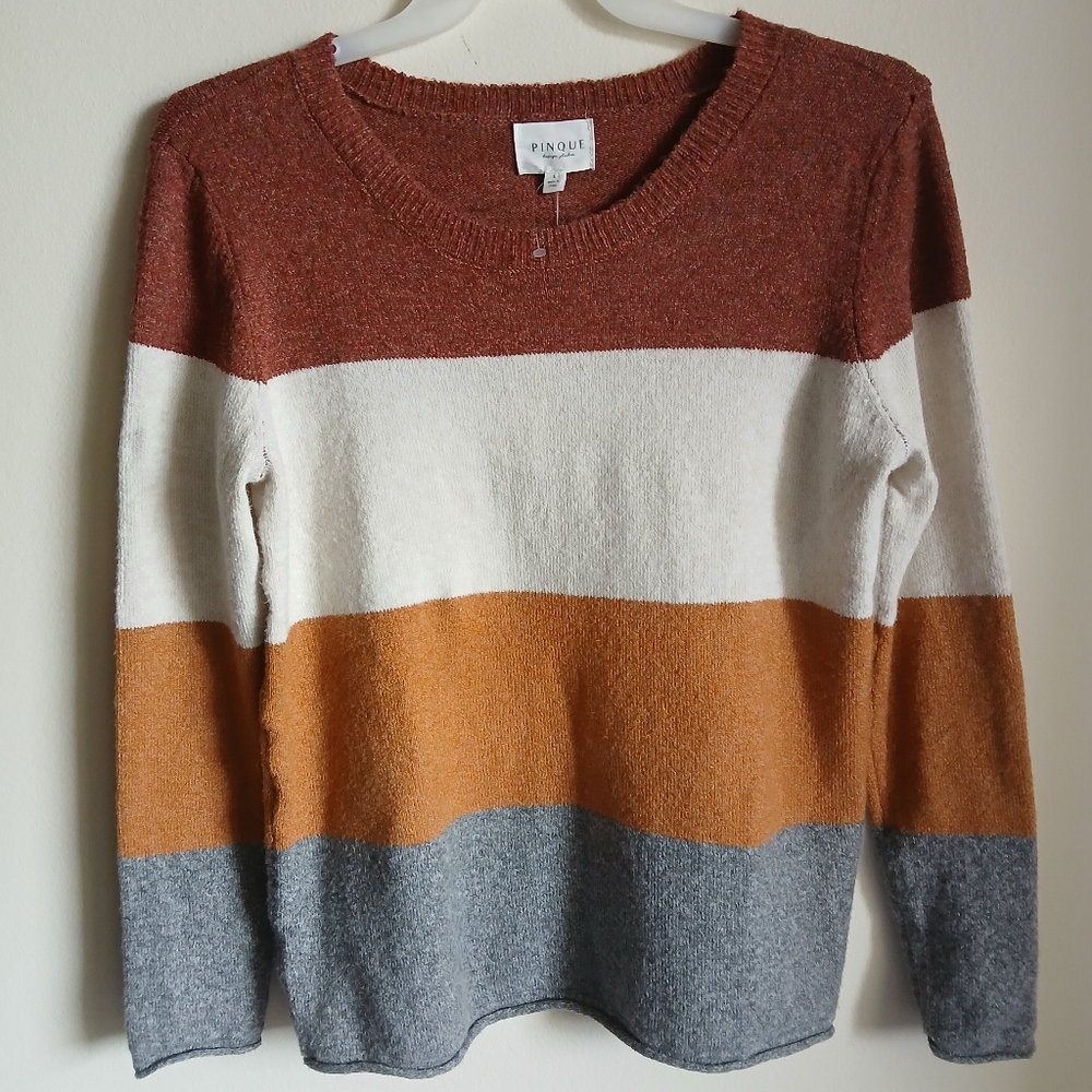 NWT Pinque Top Long Sleeve Color Multi Size Large - Picture 2 of 11